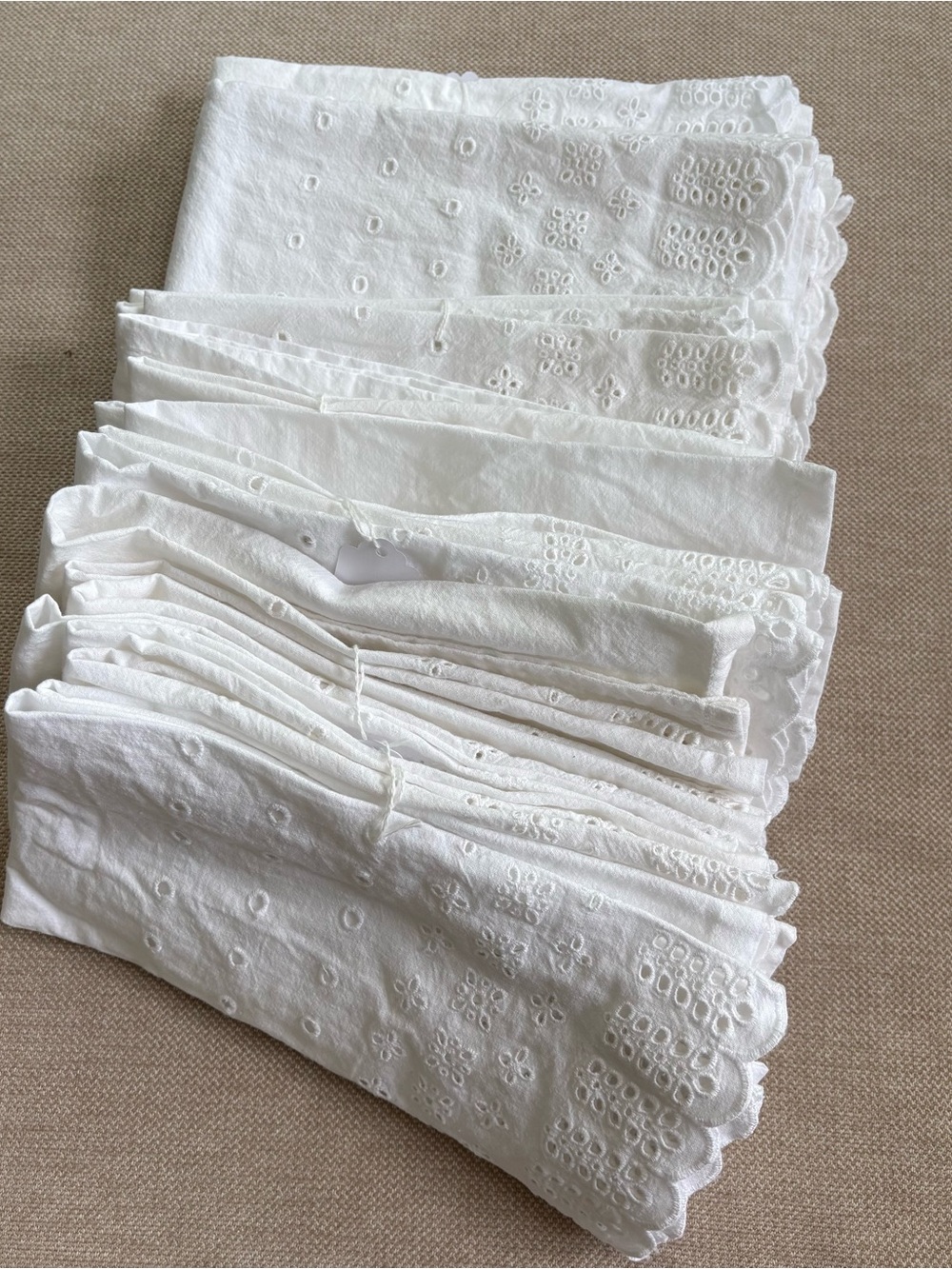 The Pioneer Woman White Eyelet Cotton Napkins Set of 28